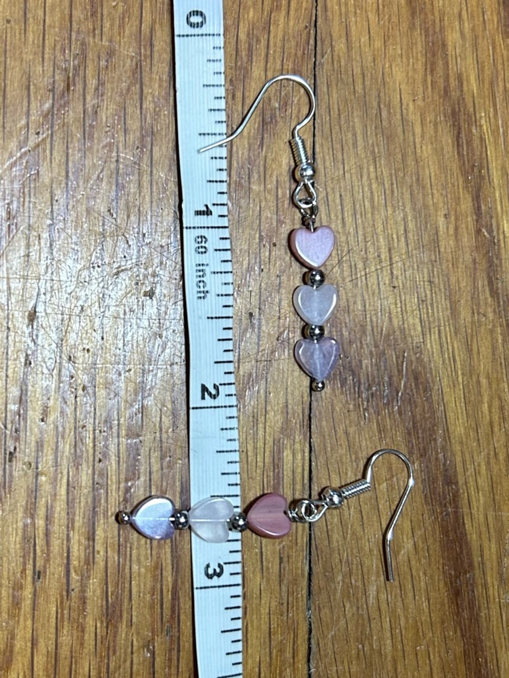 3/$25 Heart Gemstone Drop Earrings - Picture 4 of 7